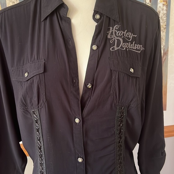 Harley-Davidson Button Down Top - Picture 2 of 11
